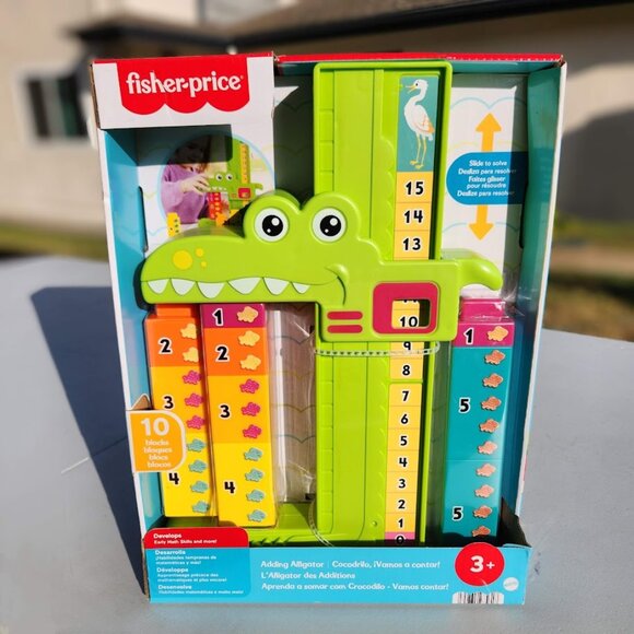 NEW Fisher-Price Alligator Counting Activity with 10 Stacking Blocks Preschool L - Picture 1 of 16